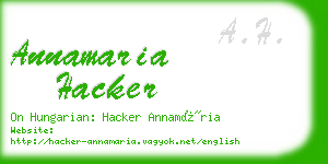 annamaria hacker business card